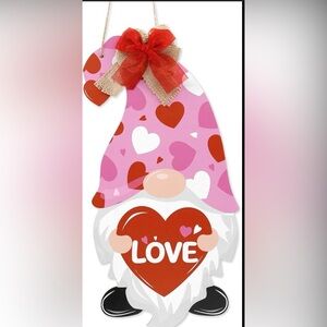 Valentine Gnome Door Hanger with Heart